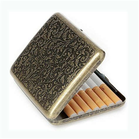 vintage metal cigarette box|cigarette case from the 70s.